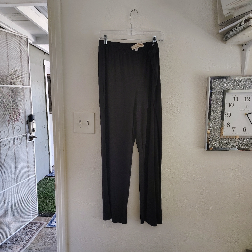 Black soft lightweight pants classic flexible vacation, corp.core office siren